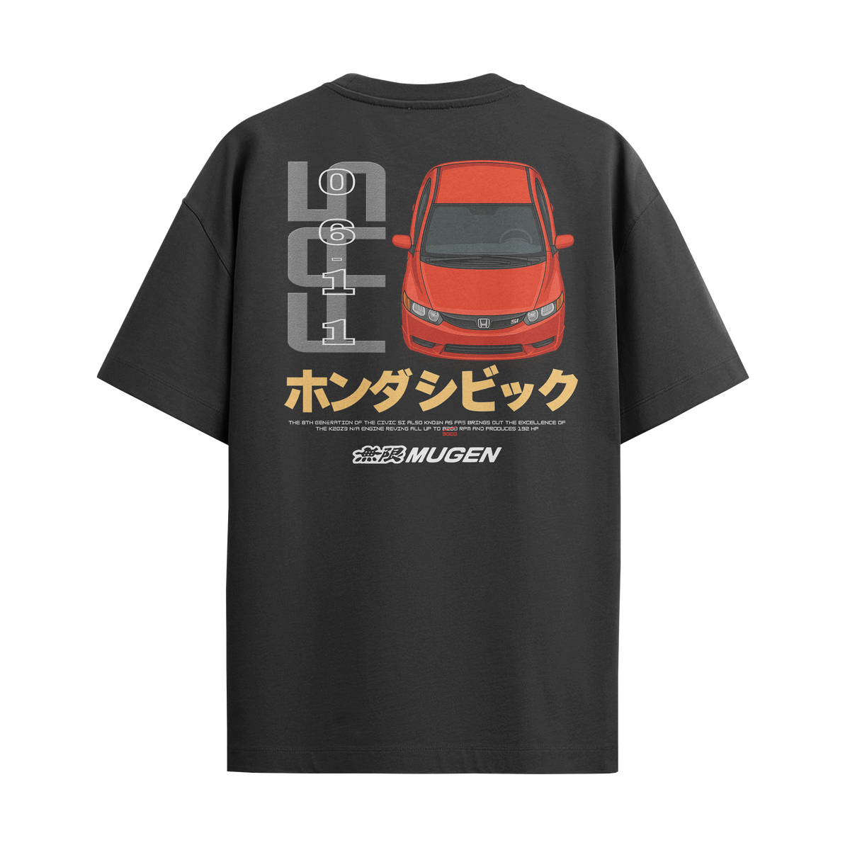 Camiseta Streetwear Automotiva Civic SI FA5 preta