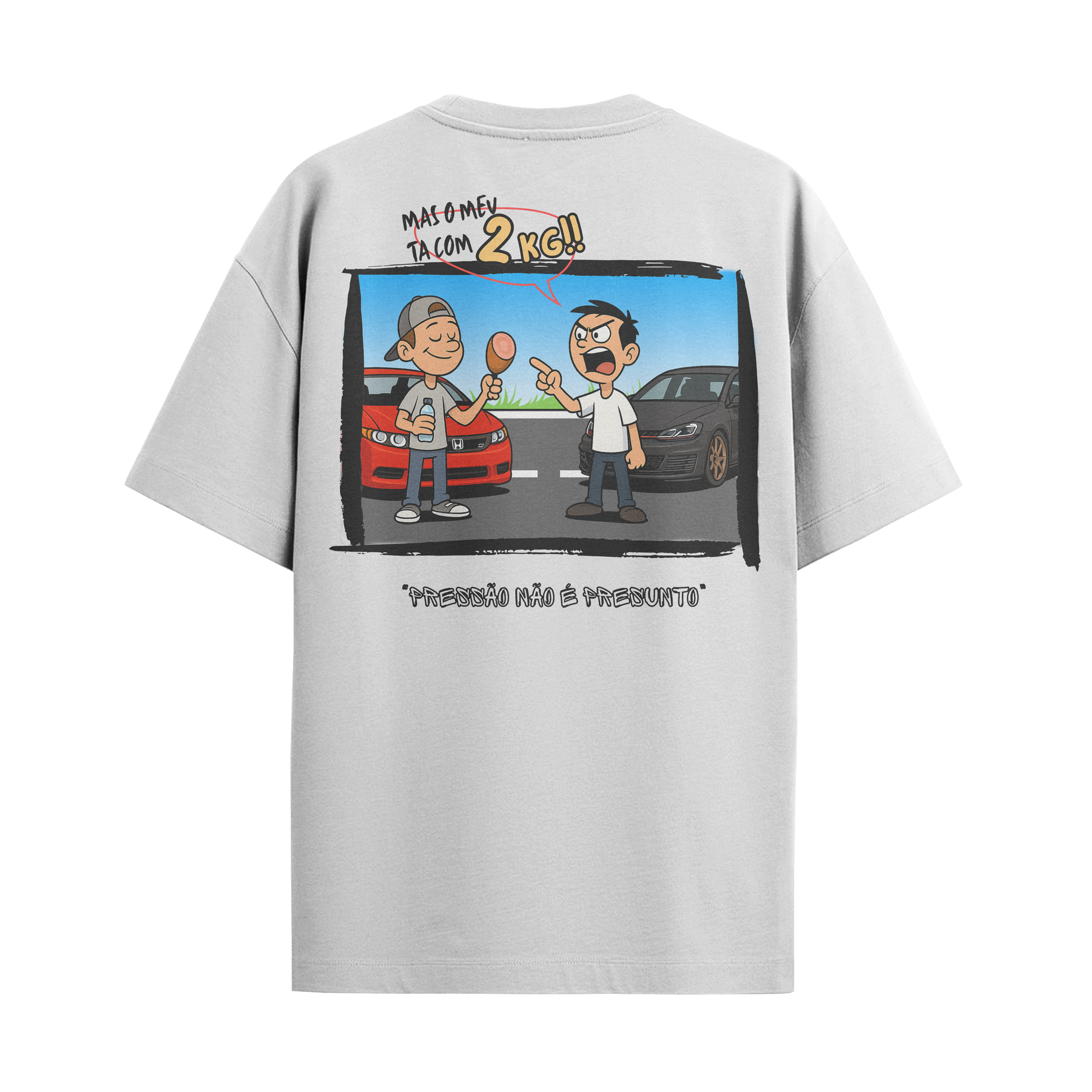 Camiseta Automotiva Pressão Não É Presunto 1