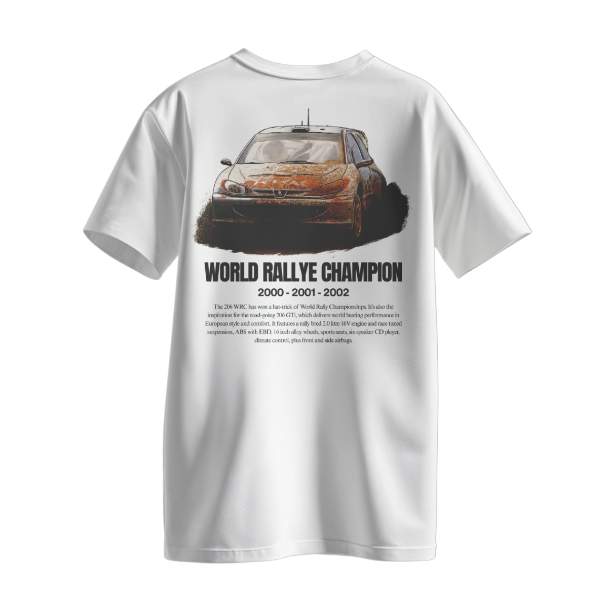 Camiseta Streetwear Automotiva 206 Rallye