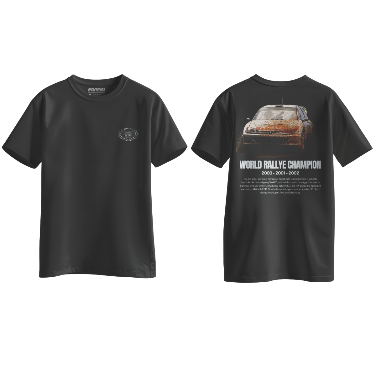 Camiseta Streetwear Automotiva 206 Rallye