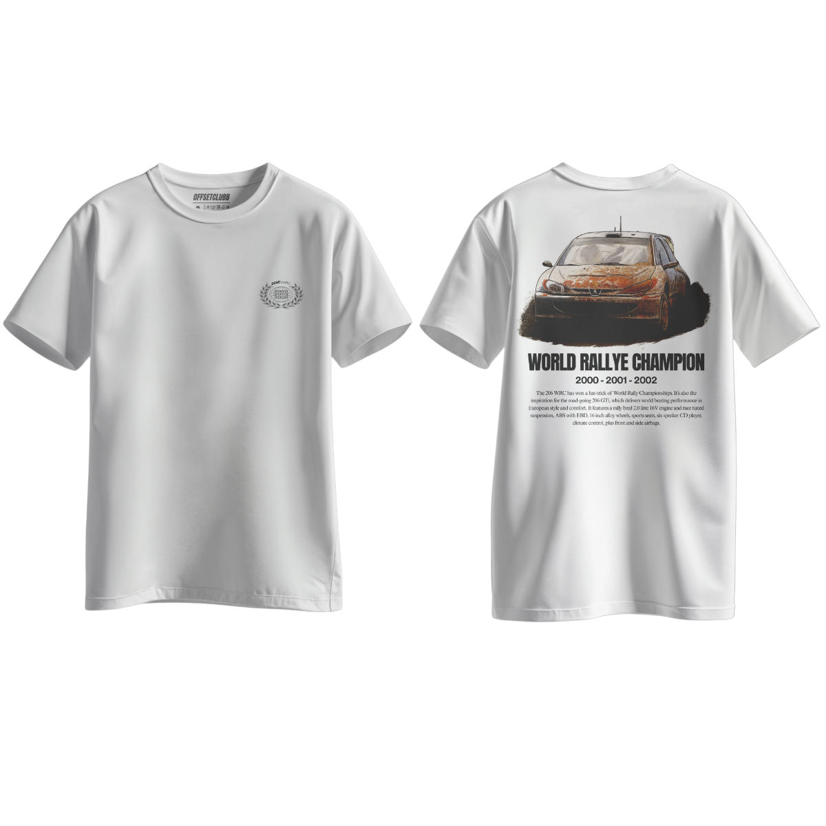 Camiseta Streetwear Automotiva 206 Rallye