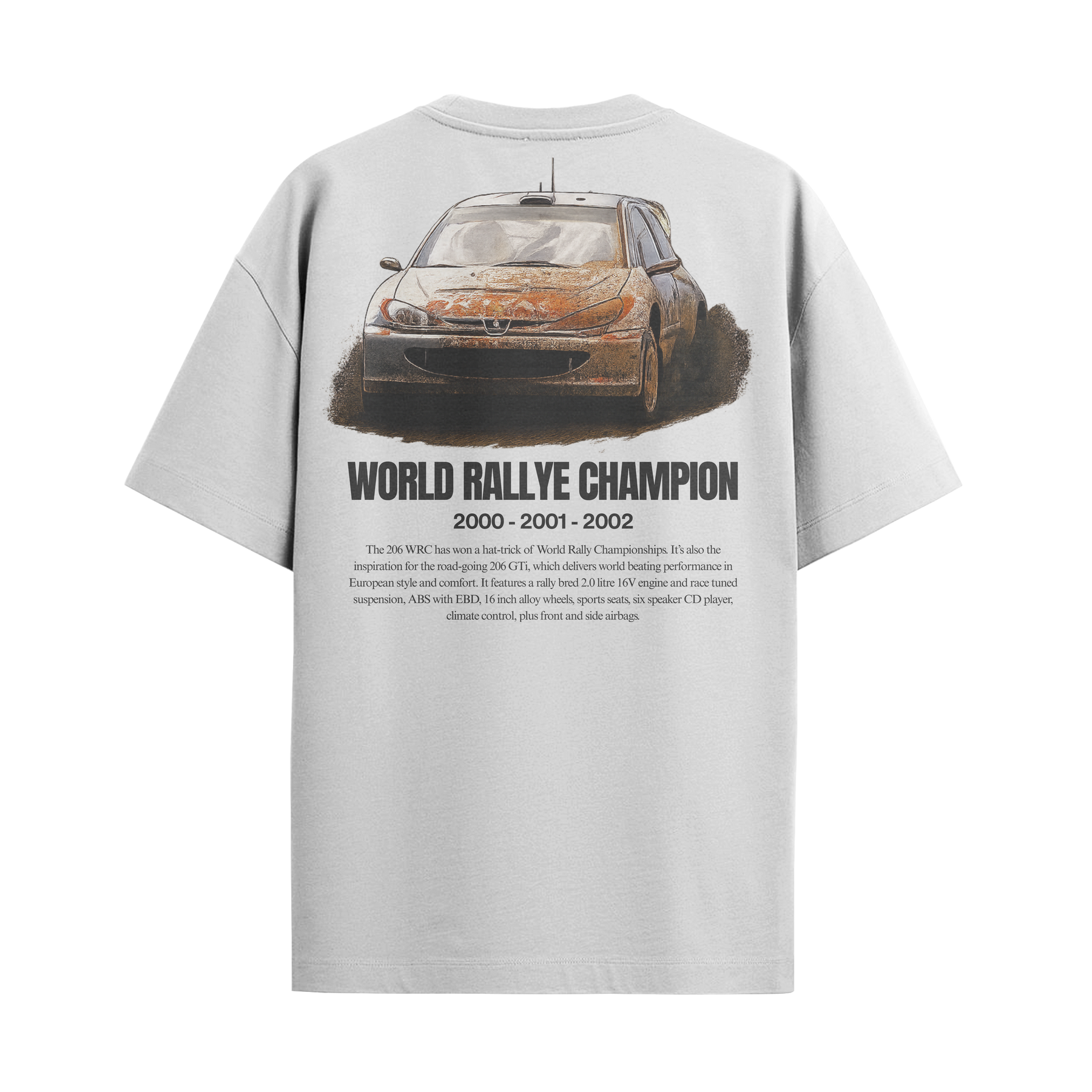 Camiseta Streetwear Automotiva 206 Rallye