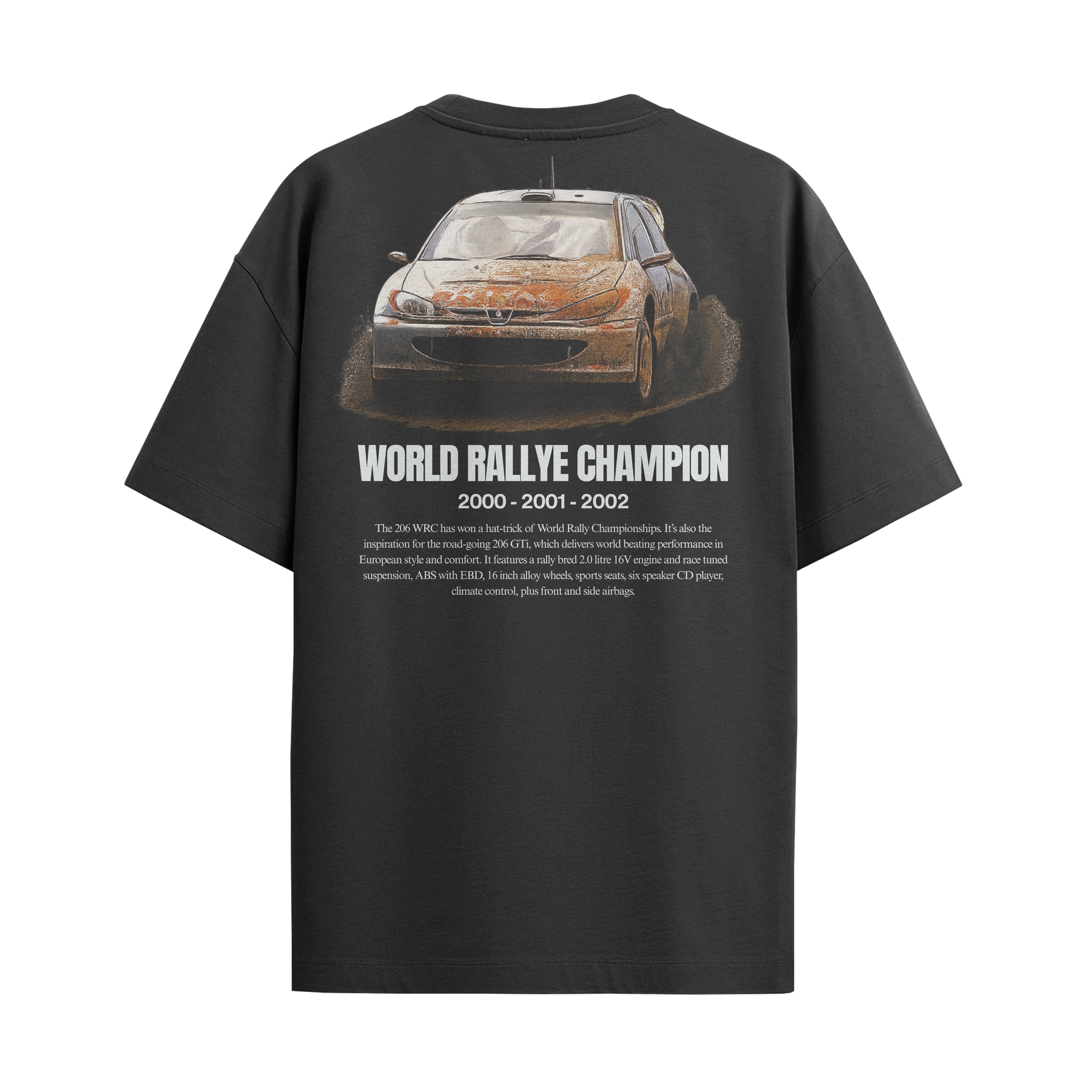Camiseta Streetwear Automotiva 206 Rallye