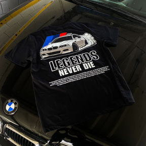 Camiseta Streetwear Automotiva BMW M3 Legends Preto