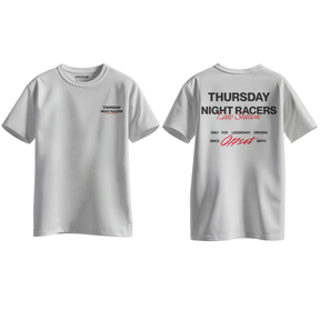 Camiseta Streetwear Automotiva Branca Thursday Night Racers