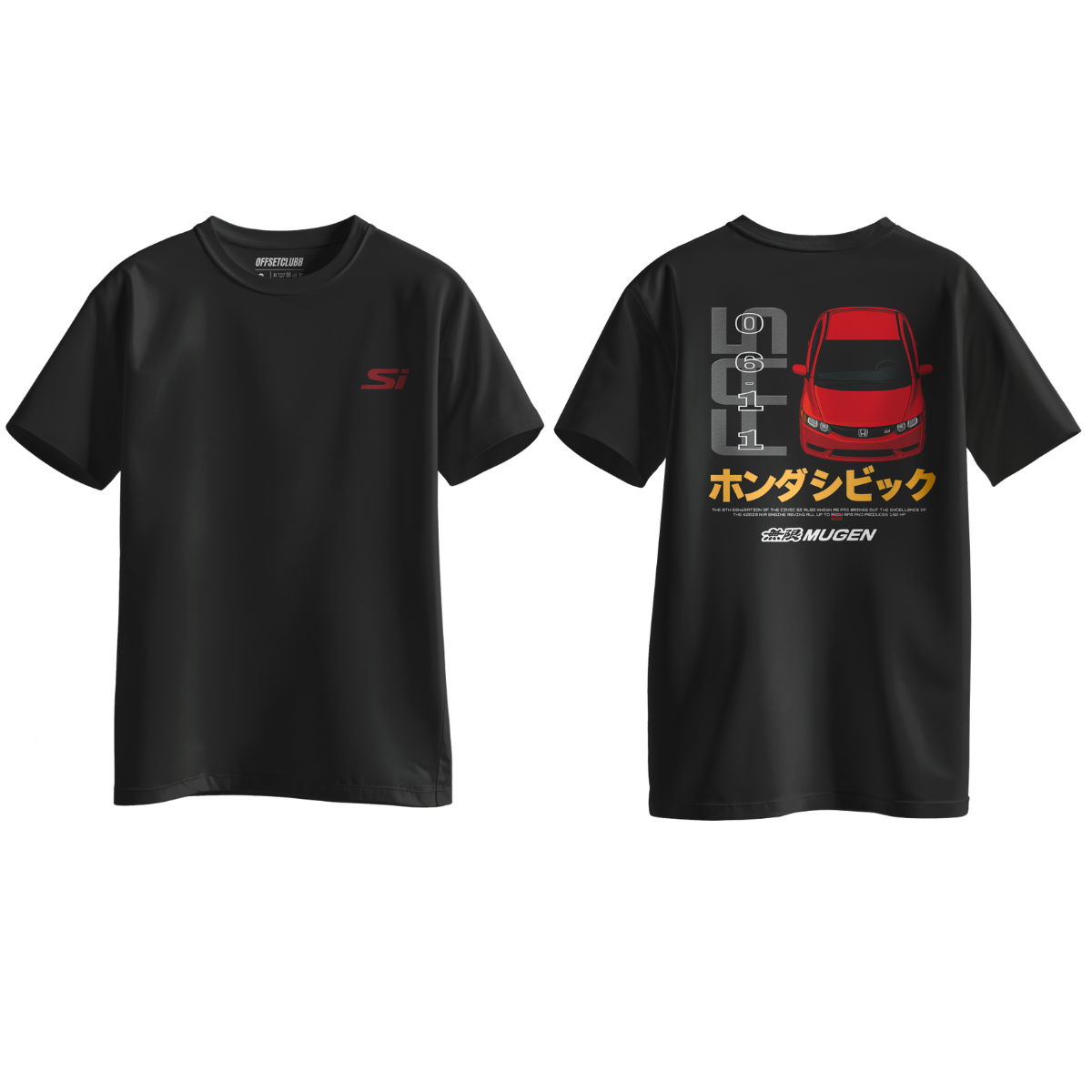 Camiseta Streetwear Automotiva Civic SI "FA5"preta