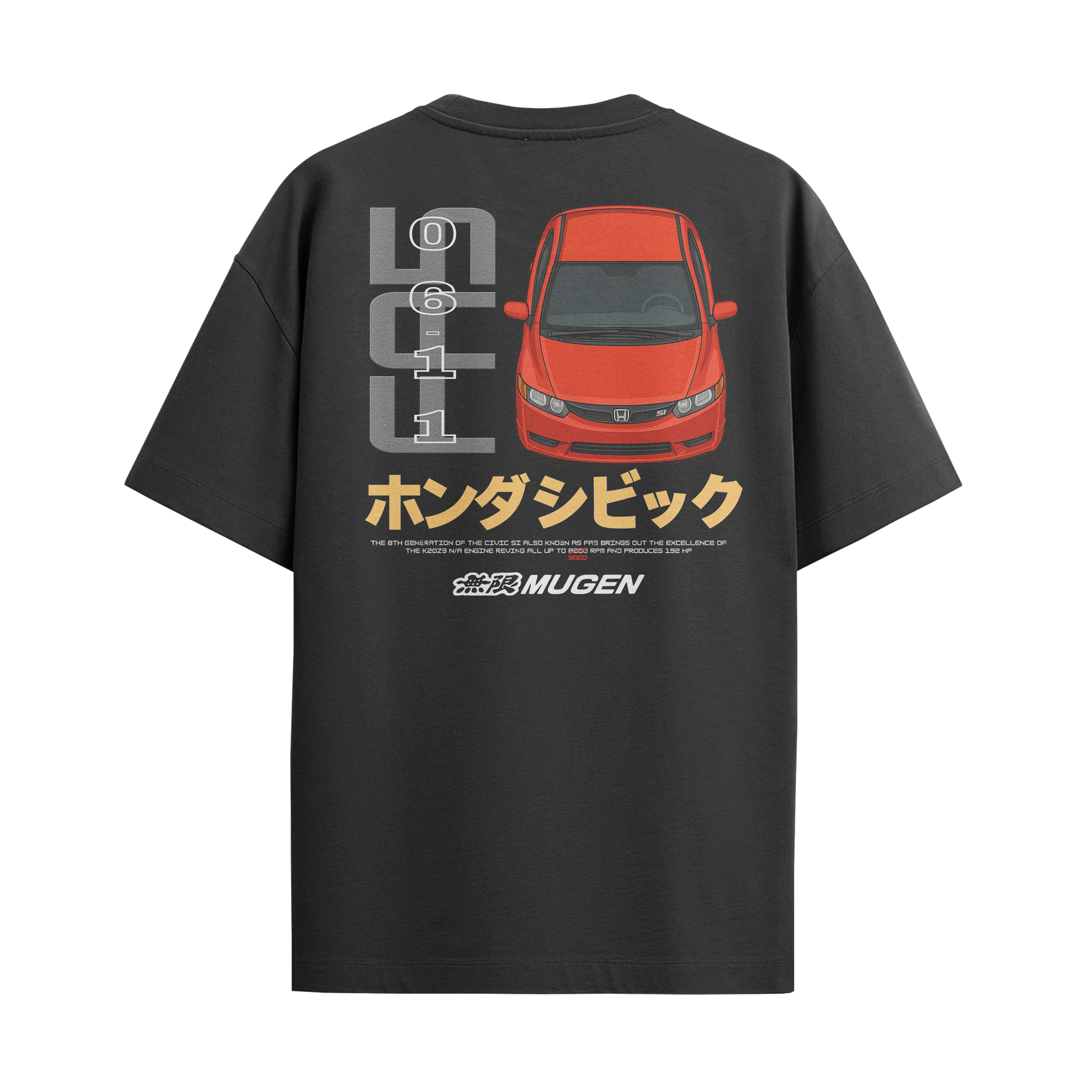 Camiseta Streetwear Automotiva Civic SI FA5 preta