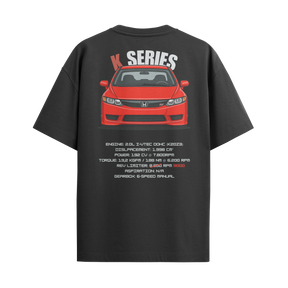 Camiseta Streetwear Automotiva Civic Si K Series preta