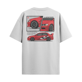 Camiseta Streetwear Automotiva Evo IX branca