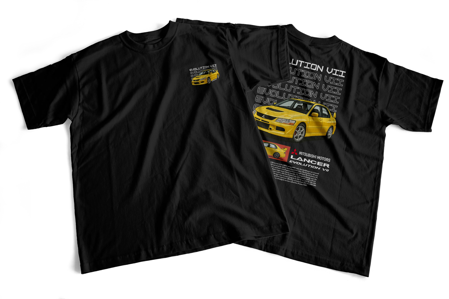 Camiseta Streetwear Automotiva Evolution VII preta