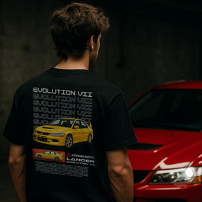 Camiseta Streetwear Automotiva Evolution VII preta