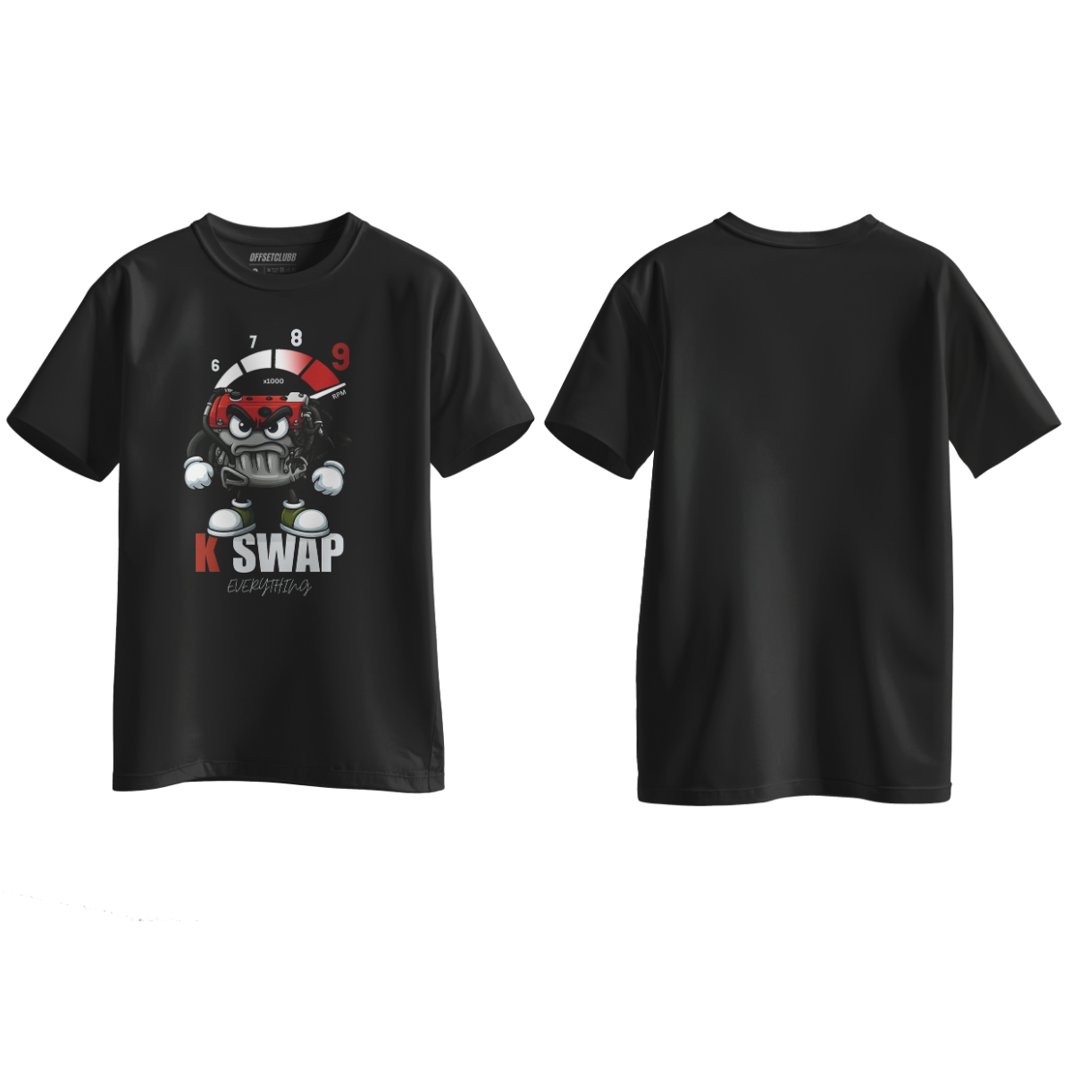 Camiseta Streetwear Automotiva "K Swap" preta