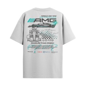 Camiseta Streetwear Automotiva Mercedes F1