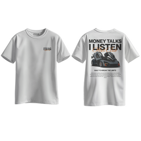 Camiseta Streetwear Automotiva Money Talks I Listen