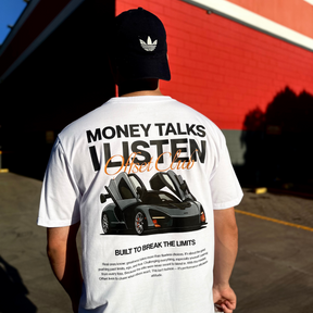 Camiseta Streetwear Automotiva Money Talks I Listen