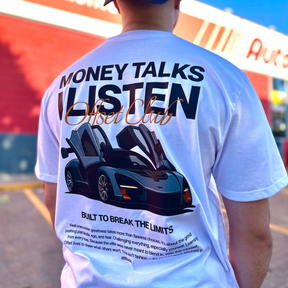 Camiseta Streetwear Automotiva Money Talks I Listen