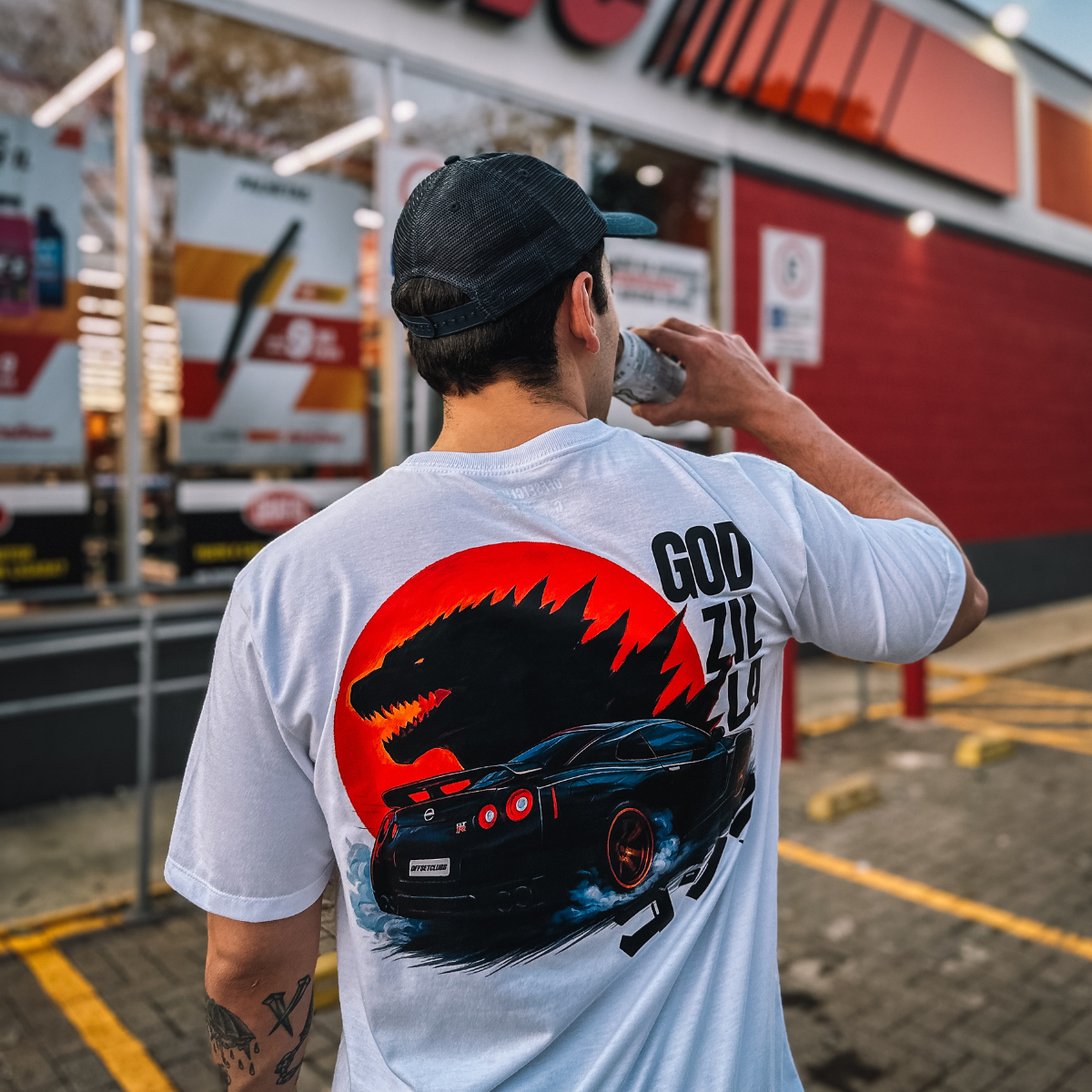 Camiseta Streetwear Automotiva Nissan GTR Godzilla