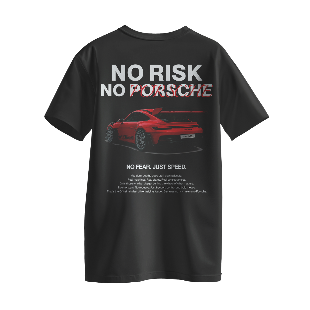 Camiseta Streetwear Automotiva No Risk No Porsche