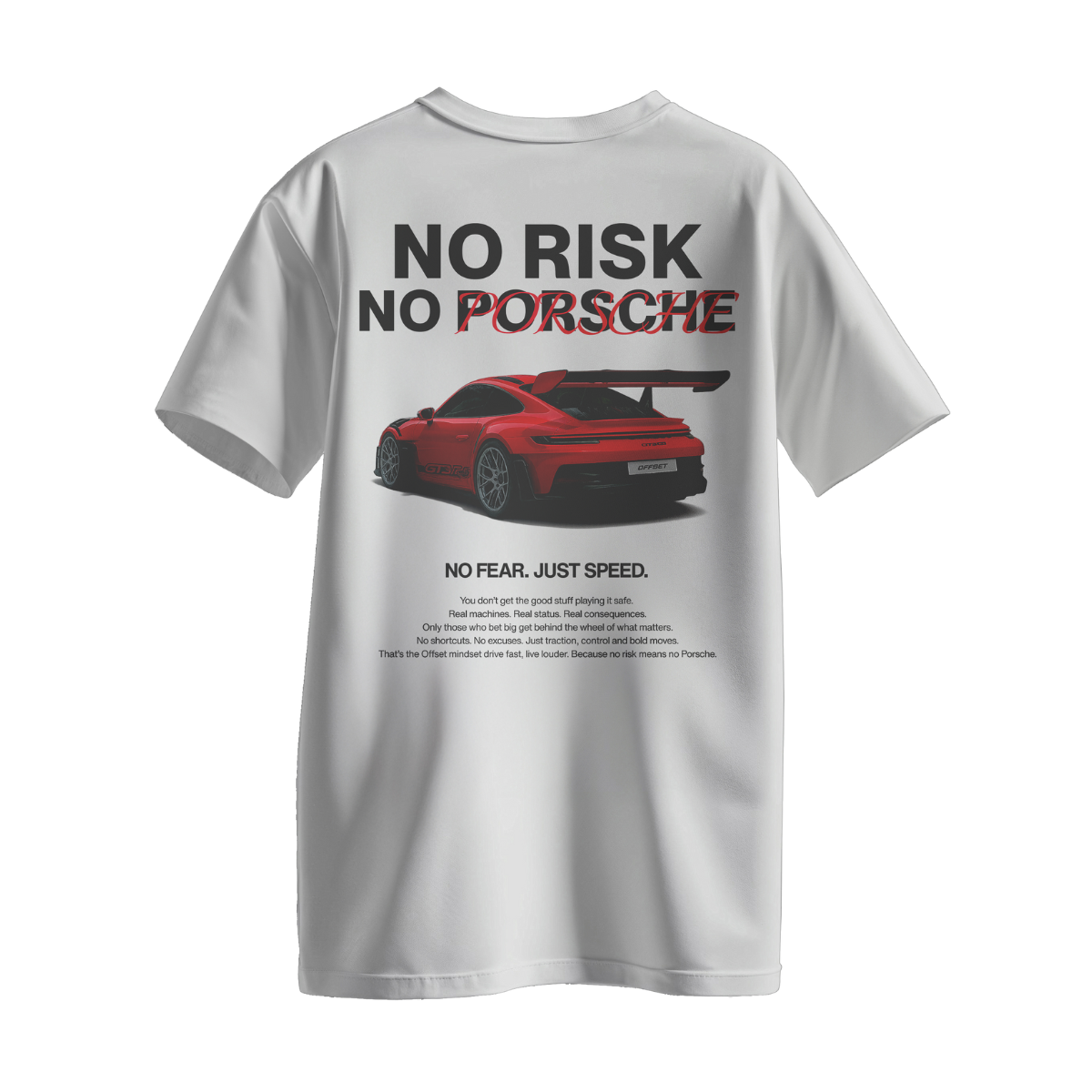 Camiseta Streetwear Automotiva No Risk No Porsche