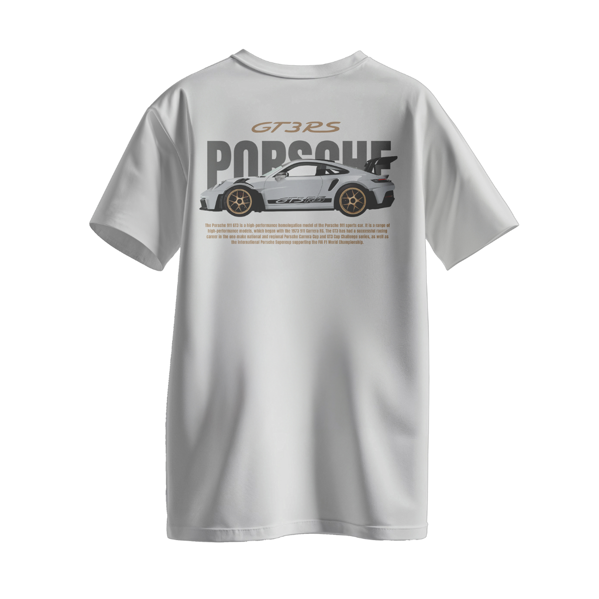 Camiseta Streetwear Automotiva "Porsche GT3 RS Goldie"