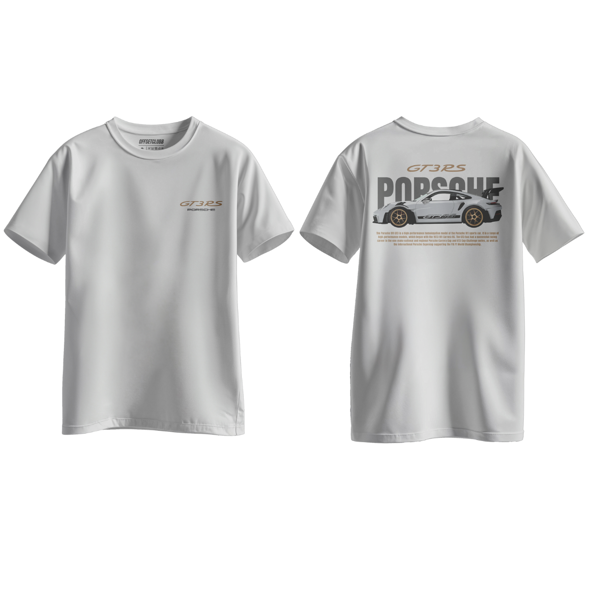 Camiseta Streetwear Automotiva "Porsche GT3 RS Goldie"
