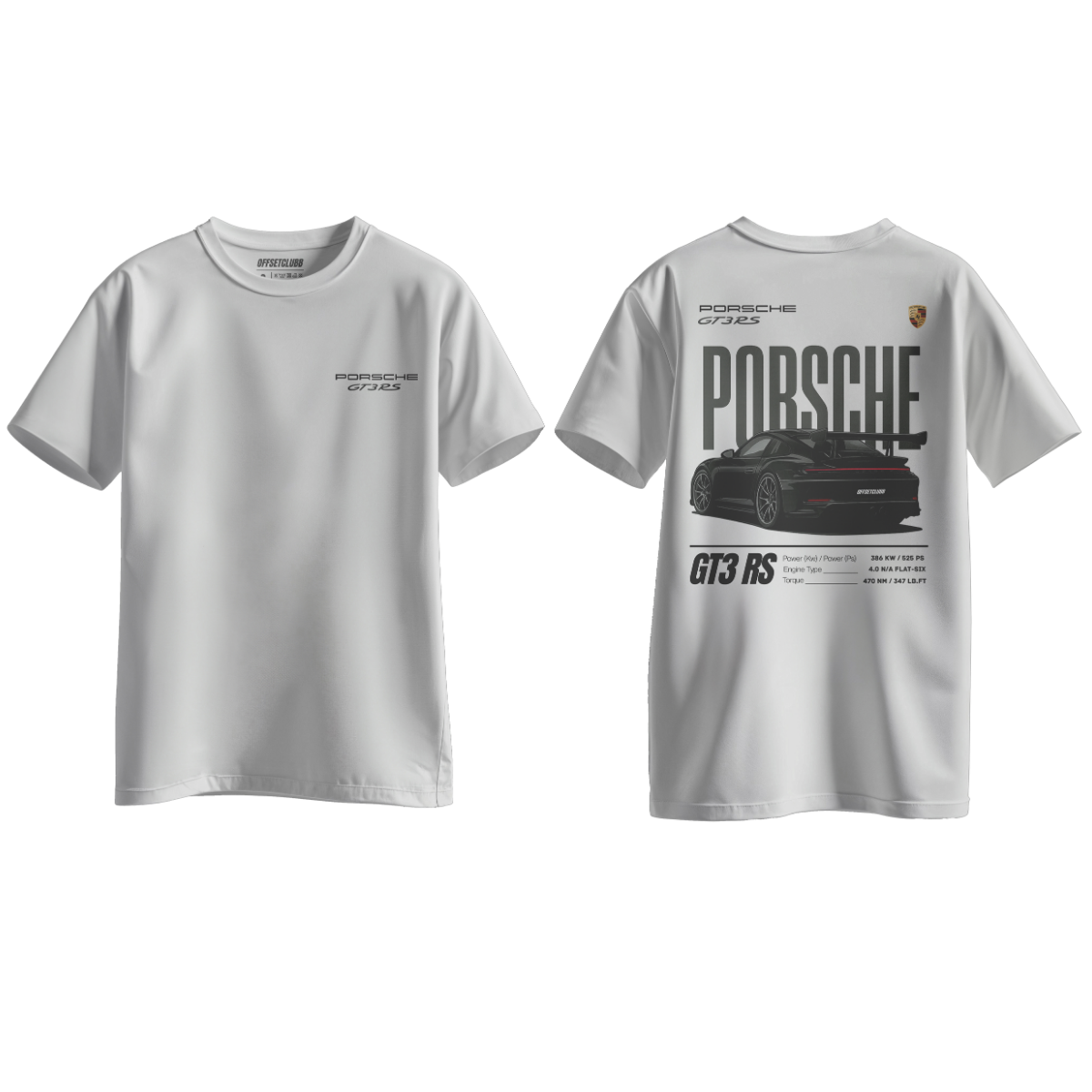 Camiseta Streetwear Automotiva "Porsche GT3 RS Monograph"