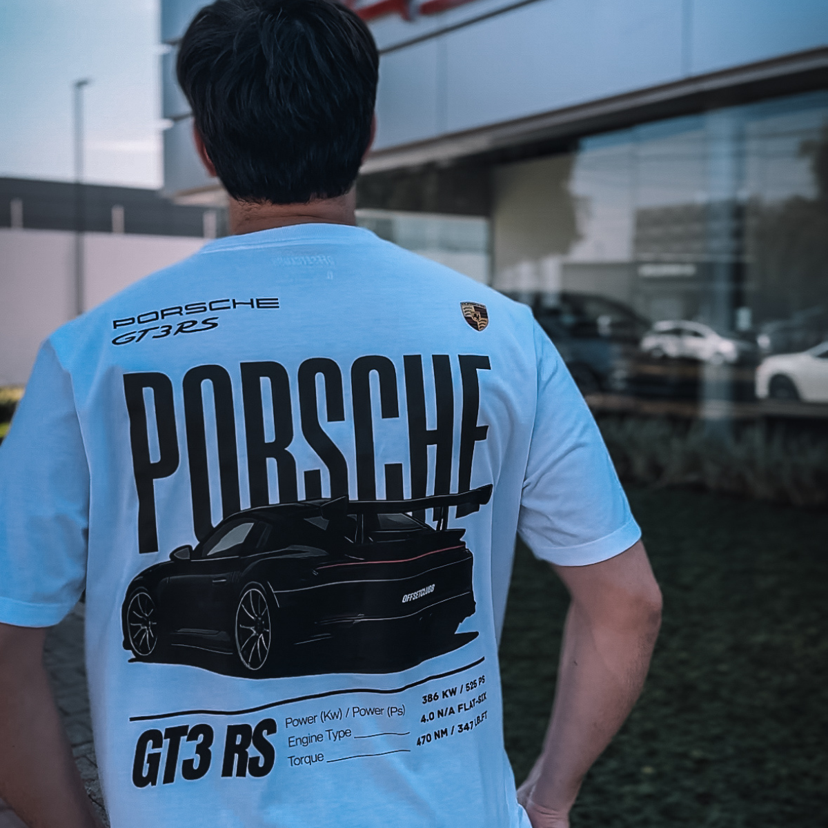 Camiseta Streetwear Automotiva Porsche GT3 RS Monograph