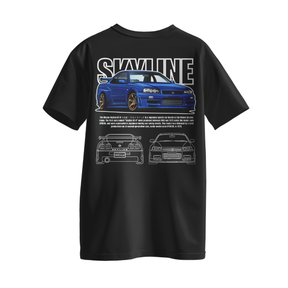 Camiseta Streetwear Automotiva "Skyline R34 Concept"