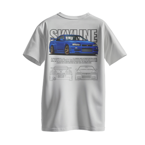 Camiseta Streetwear Automotiva "Skyline R34 Concept"