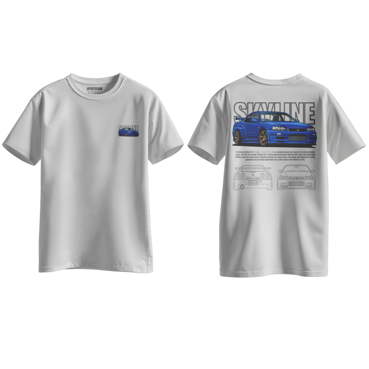 Camiseta Streetwear Automotiva "Skyline R34 Concept"