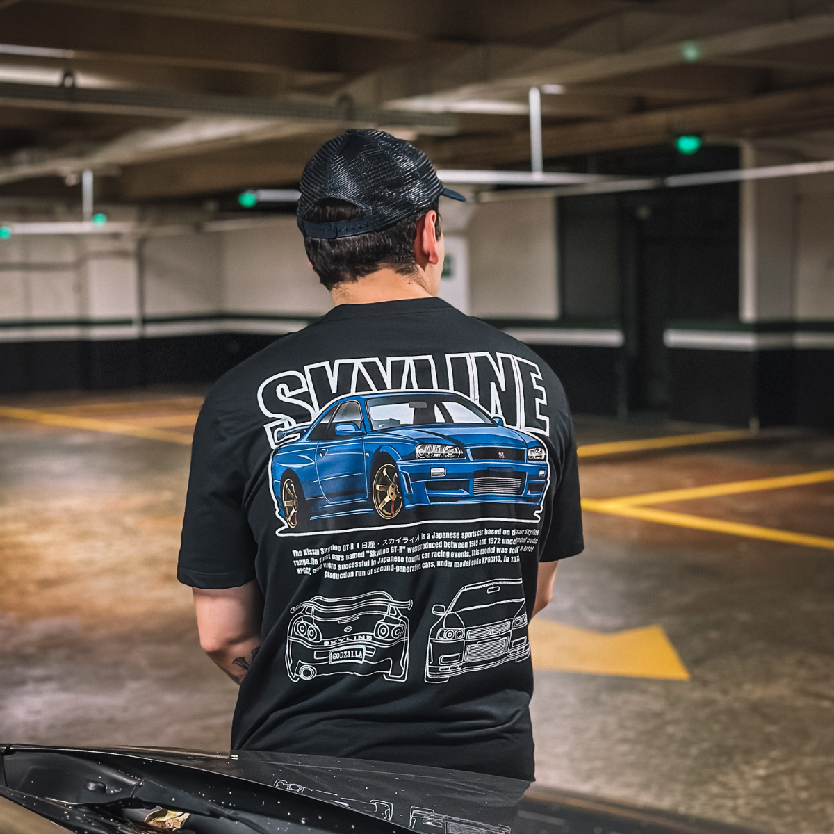 Camiseta Streetwear Automotiva "Skyline R34 Concept"