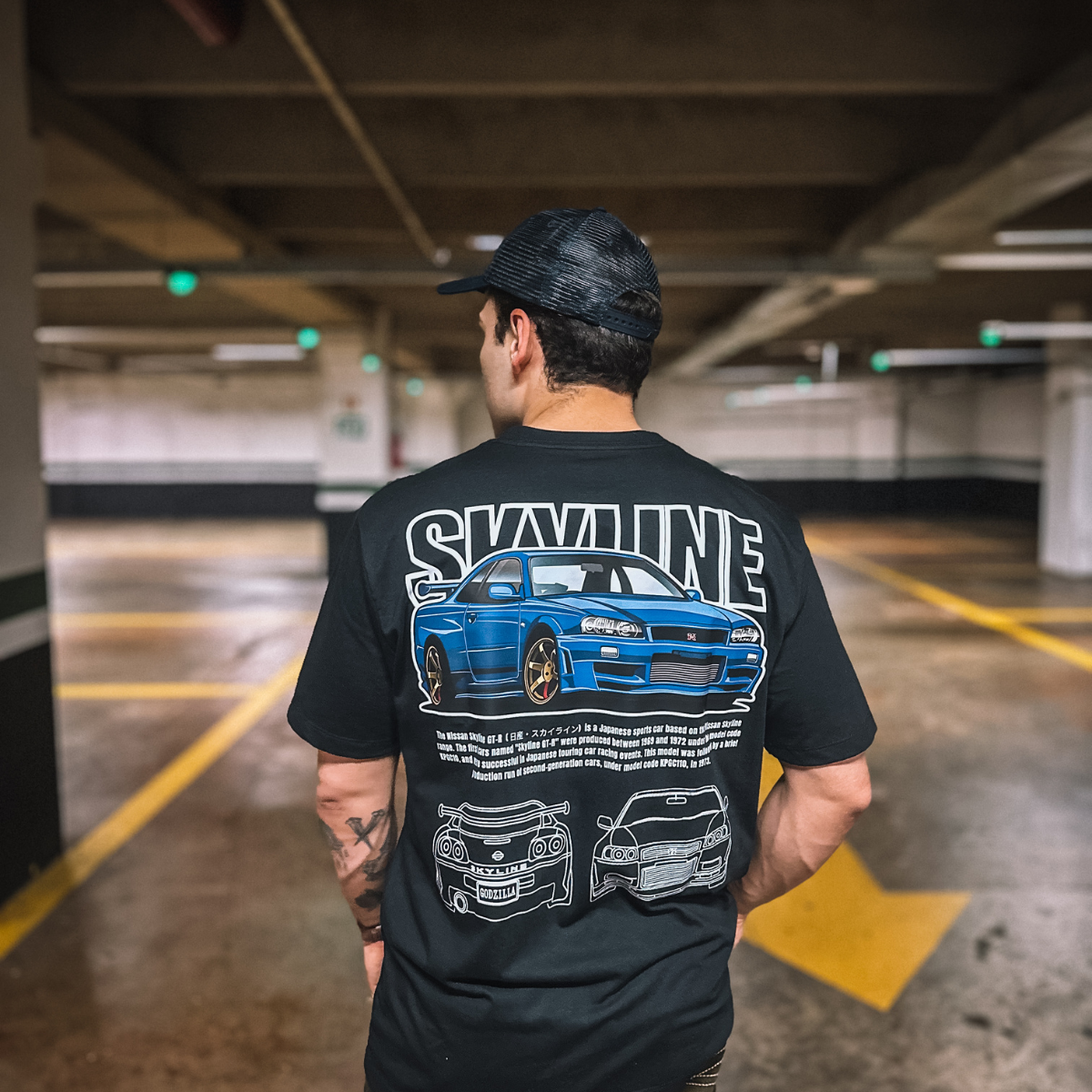 Camiseta Streetwear Automotiva "Skyline R34 Concept"