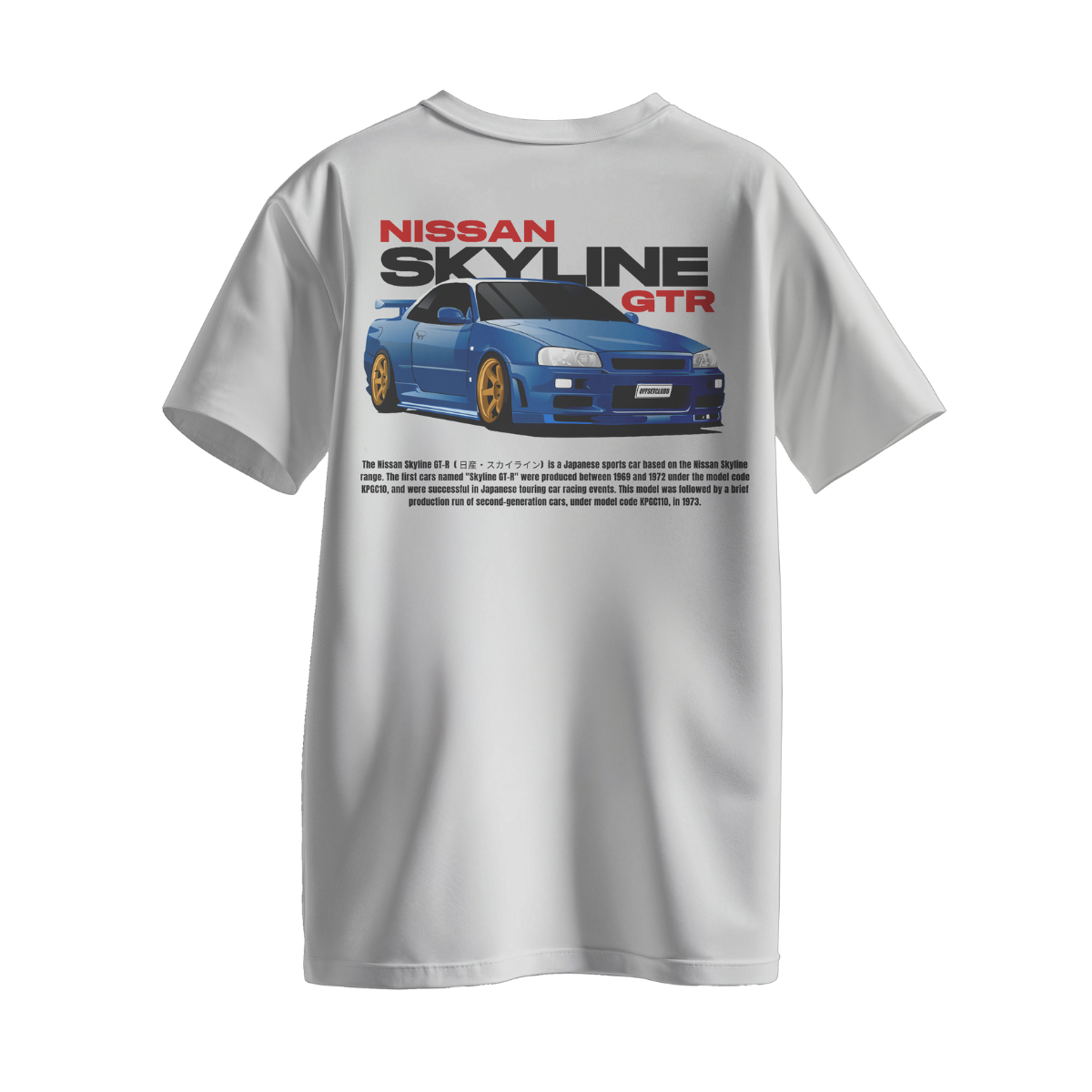 Camiseta Streetwear Automotiva "Skyline R34 GTR"