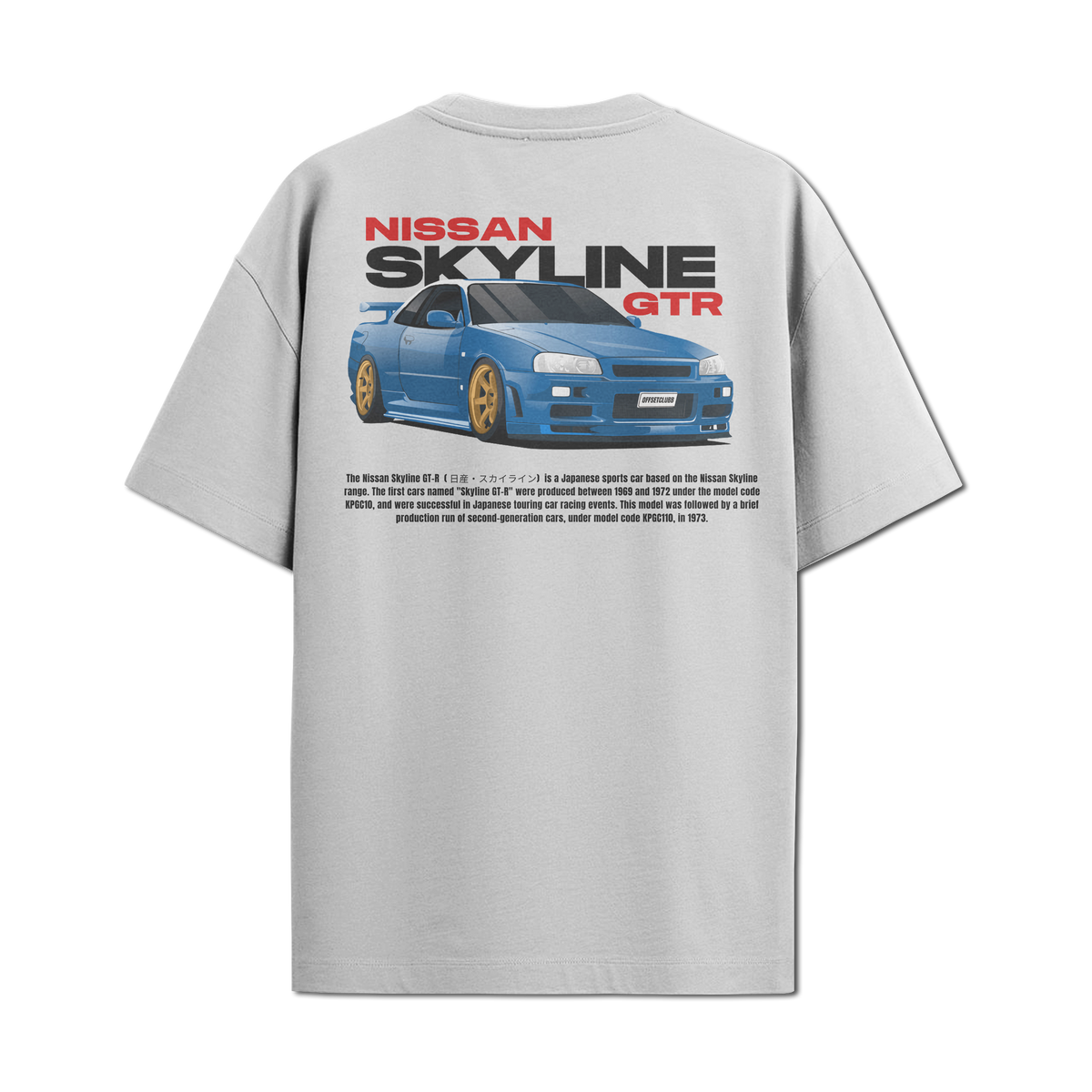 Camiseta Streetwear Automotiva Skyline R34 GTR