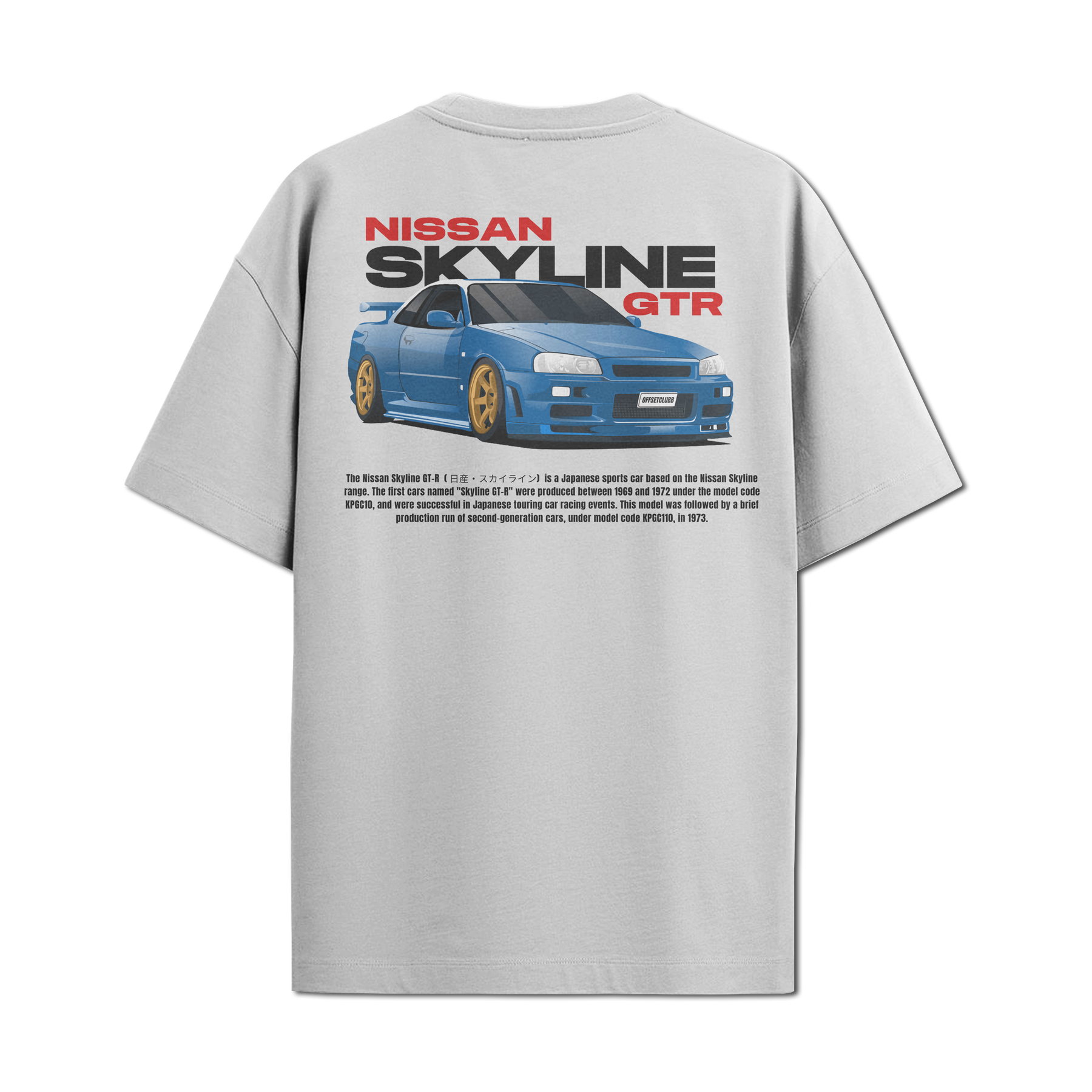 Camiseta Streetwear Automotiva Skyline R34 GTR